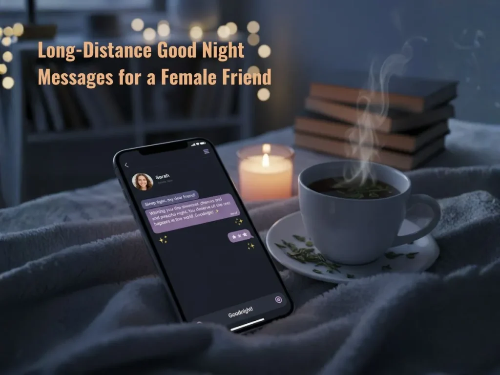 Long-Distance Good Night Messages for a Female Friend