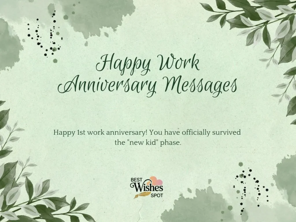 1 Year Work Anniversary Messages: Celebrating the First Lap
