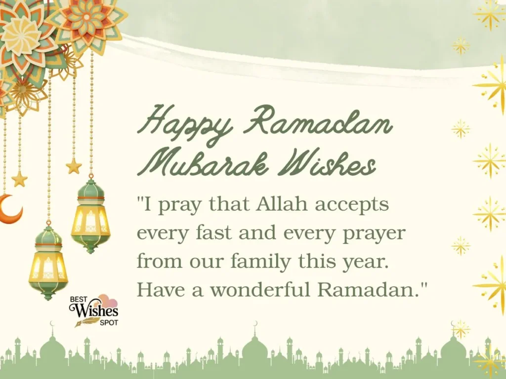 Heartfelt and Beautiful Happy Ramadan Mubarak Wishes for Family