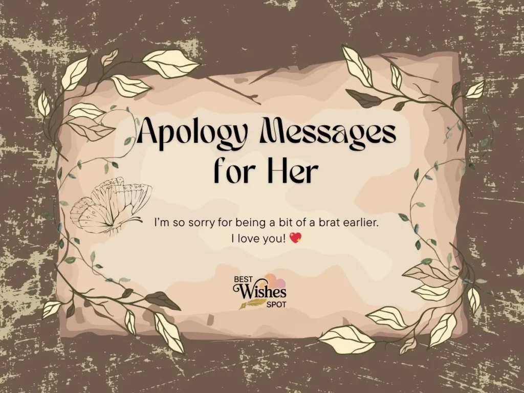 Apology Messages for Her