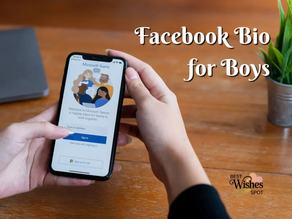 Facebook Bio for Boys