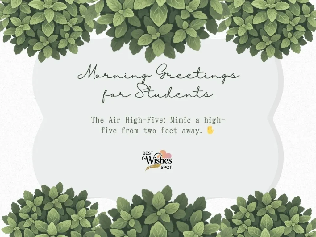 Morning Greetings for Students